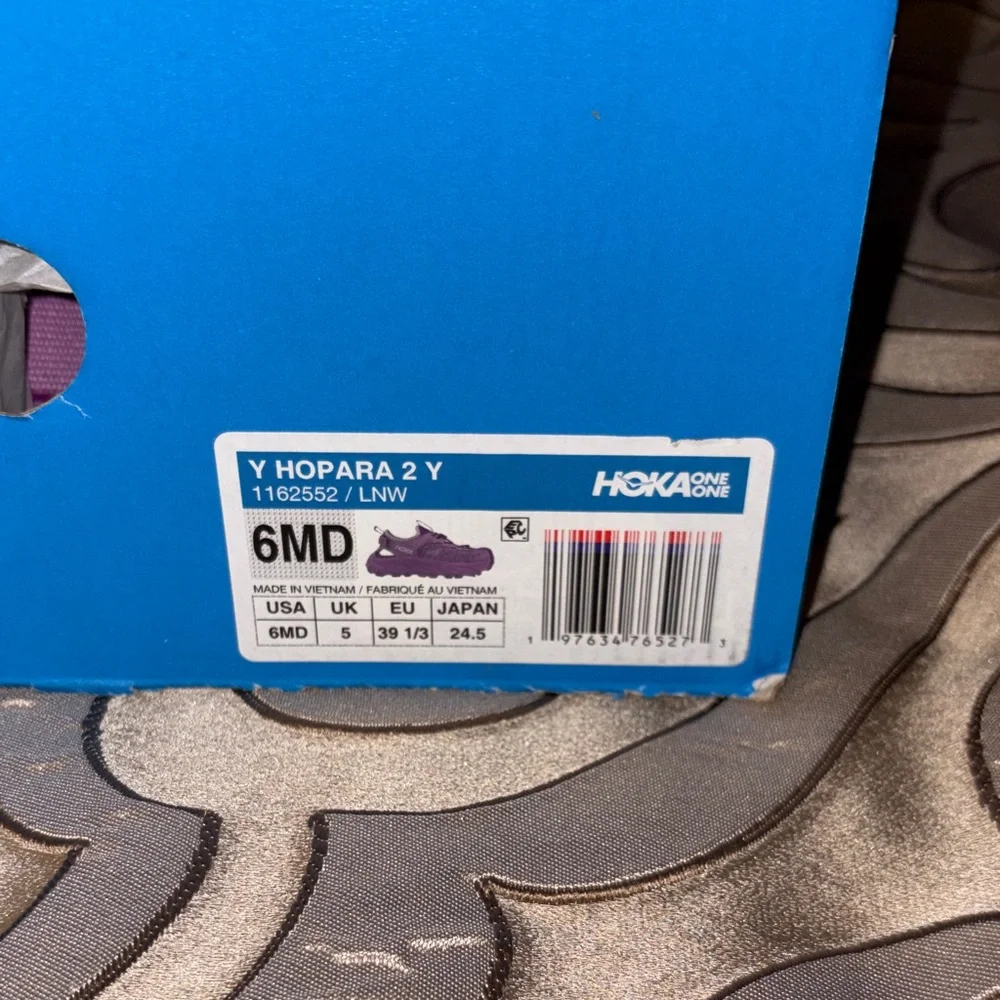 Kids' Hoka Hopara 2 Sandals Pink NIB Size 6MD - Picture 7 of 7